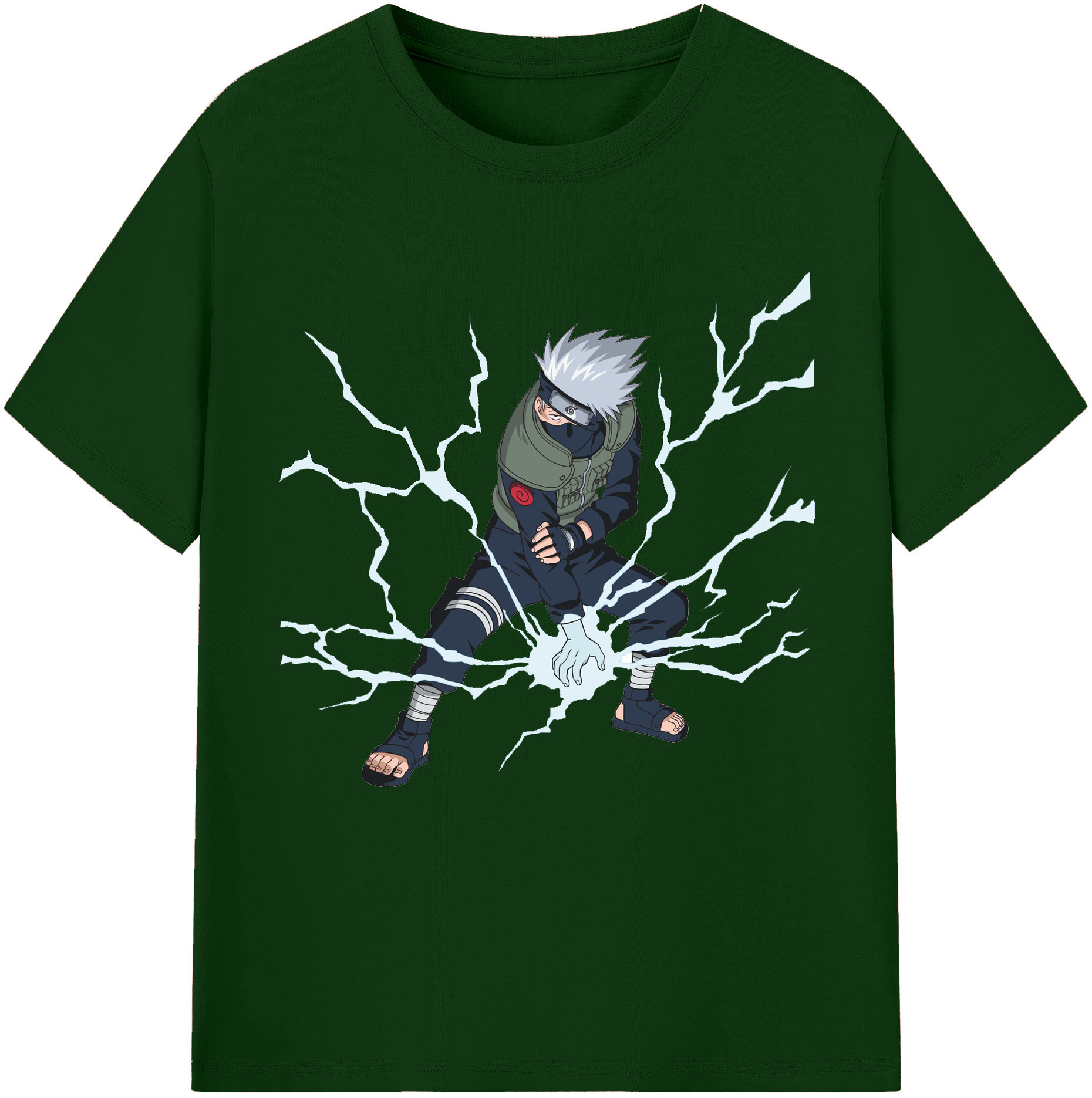 NARUTO -ナルト- はたけ カカシ Hatake Kakashi 綿100％半袖Tシャツ（フロントプリント）